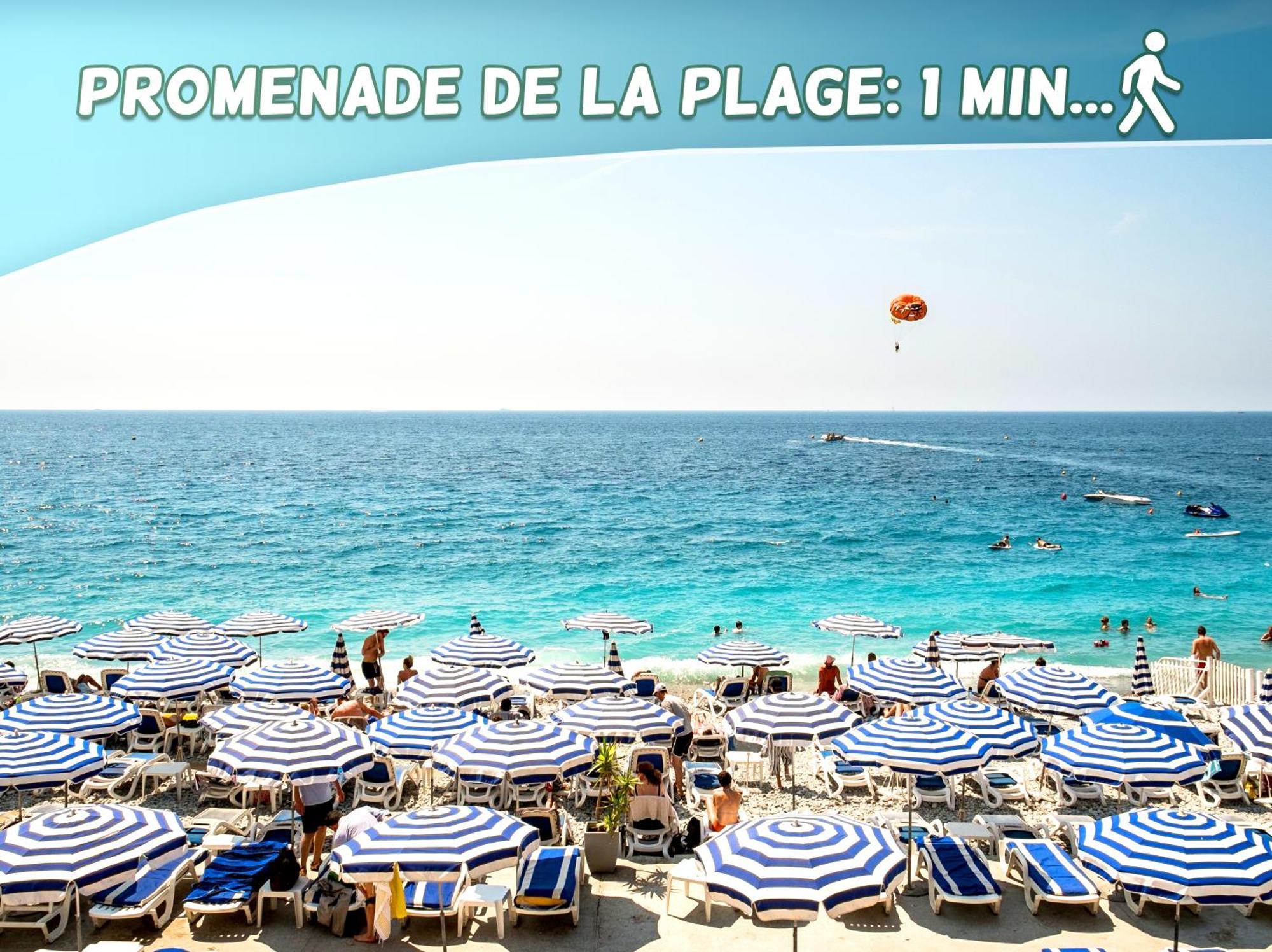 1 Min To The Beach Apartment - Kitchen - Tramway - Air Conditioner - Wifi - Promenade Des Anglais Nice Exteriér fotografie
